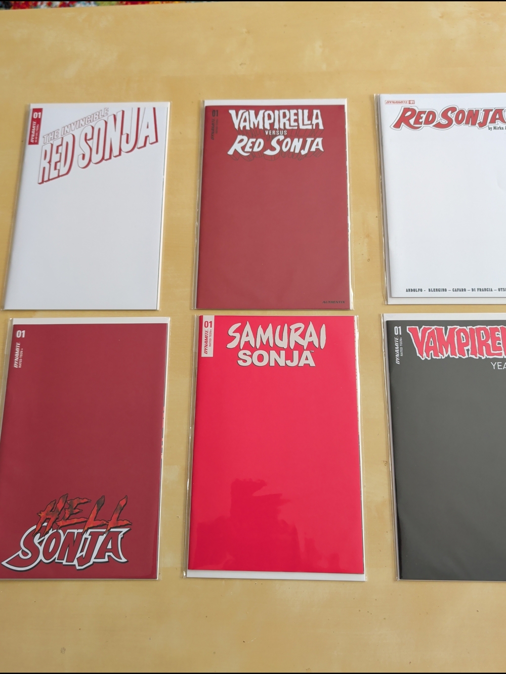 Red Sonja/ Vampirella Variant Blanks Lot (6) NM